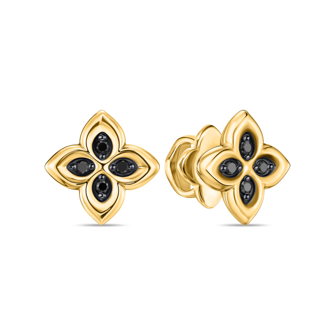 Серьги с облагороженными бриллиантами - фото 1