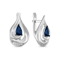 Серьги с сапфирами и бриллиантами - фото 1