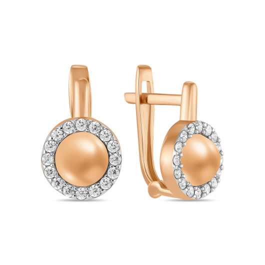 Серьги с фианитом