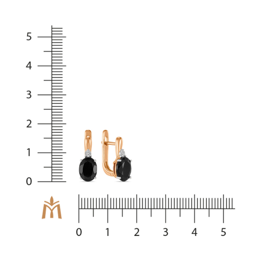 Серьги с бриллиантами и цветными сапфирами