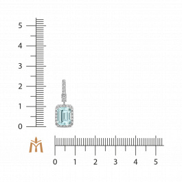 Подвеска с аквамарином и бриллиантами