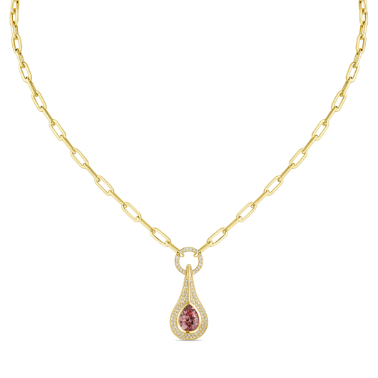 Колье с бриллиантами и турмалином