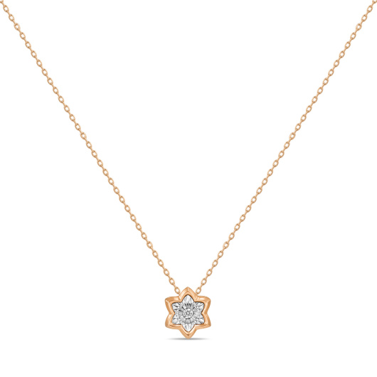 Колье с бриллиантом и сапфиром