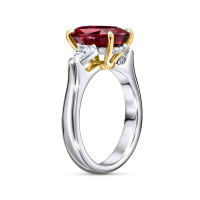 Кольцо с бриллиантами и рубином - фото 3