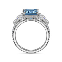 Кольцо с аквамарином и бриллиантами - фото 2 Кольцо с аквамарином и бриллиантами - фото 2