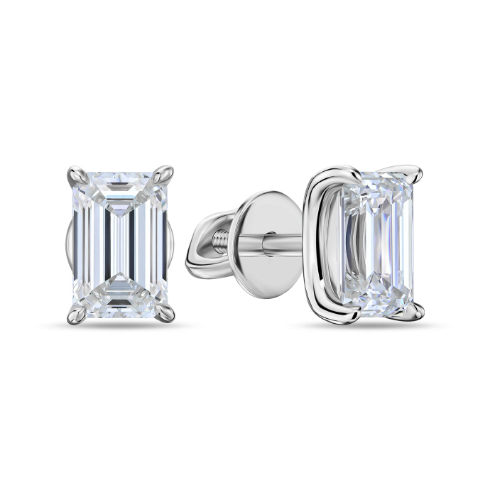 Серьги с бриллиантом - фото 1