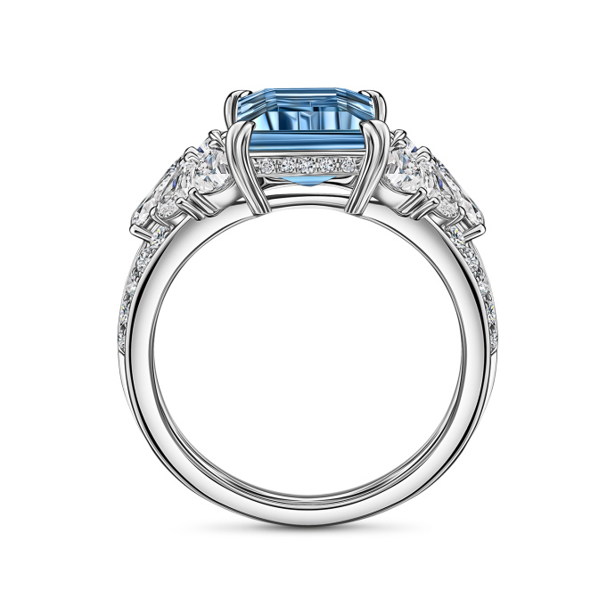 Кольцо с аквамарином и бриллиантами - фото 2 Кольцо с аквамарином и бриллиантами - фото 2