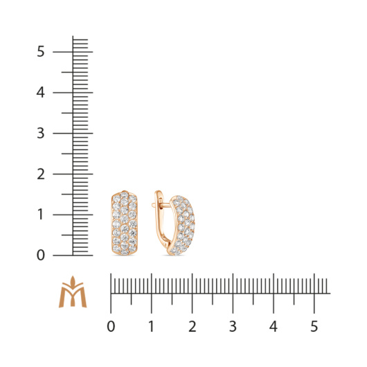 Серьги с фианитами