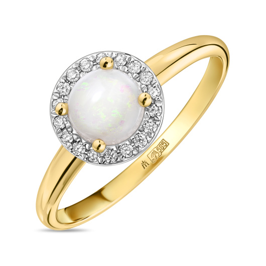 Кольцо с опалом и бриллиантами