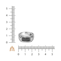 Мужское Кольцо с облагороженными бриллиантами и бриллиантами - фото 2