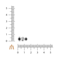 Серьги с бриллиантами и цветными сапфирами - фото 2