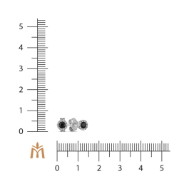 Серьги с бриллиантами и цветными сапфирами