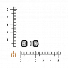 Серьги с бриллиантами и керамикой