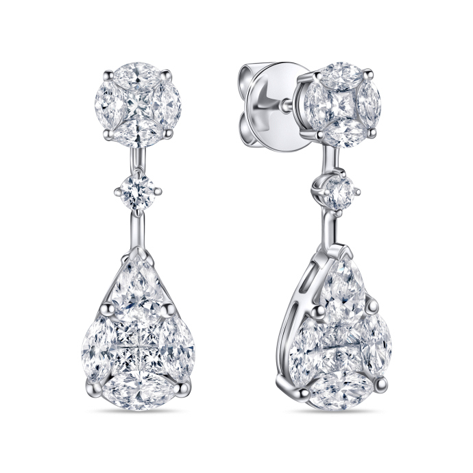 Серьги с бриллиантами - фото 1