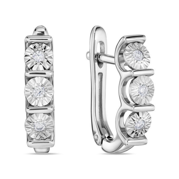 Серьги с бриллиантами - фото 1