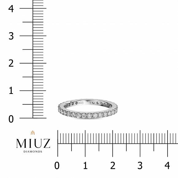 Обручальное кольцо-дорожка из белого золота с 33 бриллиантами (0,831 карат) R127-UFOH2951-1 - Фото 2