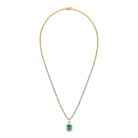 Колье с бриллиантами и изумрудом - фото 2 Колье с бриллиантами и изумрудом - фото 2