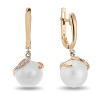 Серьги с жемчугом и бриллиантами - фото 1 Серьги с жемчугом и бриллиантами - фото 1