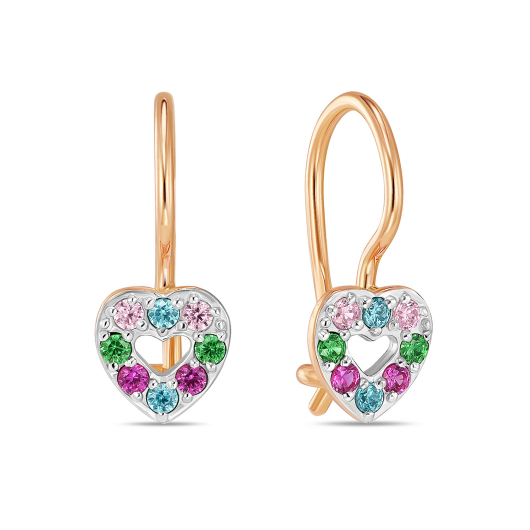 Серьги с фианитами