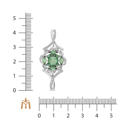 Брошь с бриллиантами и изумрудами