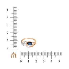 Кольцо с сапфиром и бриллиантами