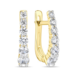 Серьги с фианитами