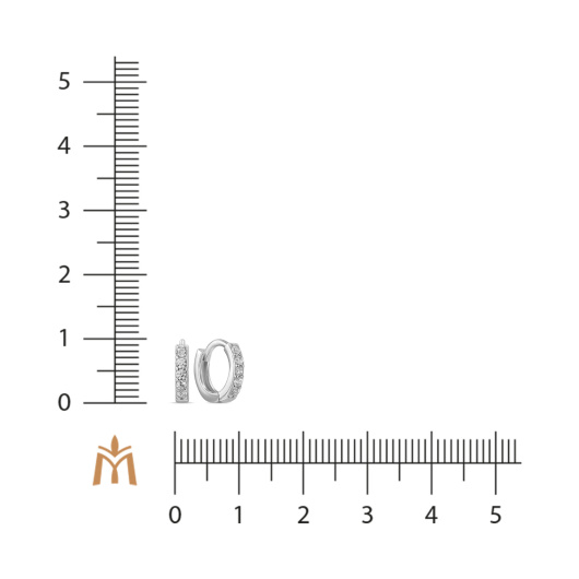 Серьги с фианитами