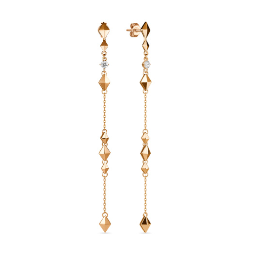 Серьги с фианитами