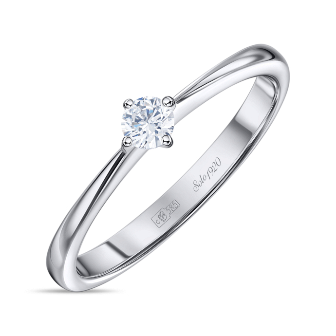 Кольцо с бриллиантом - фото 1