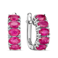 Серьги с бриллиантами и рубинами - фото 1 Серьги с бриллиантами и рубинами - фото 1