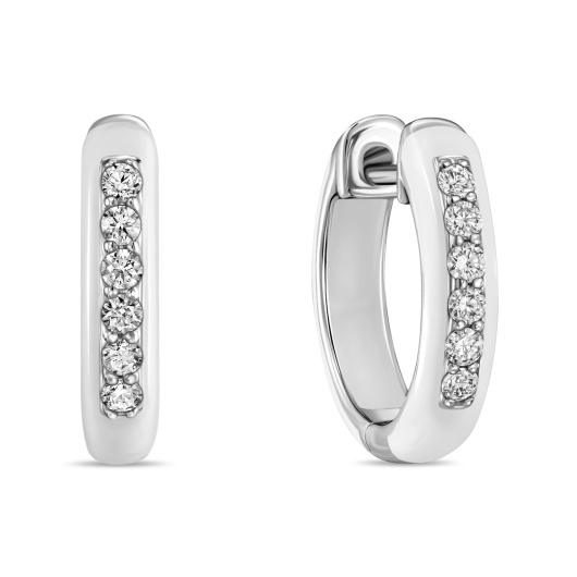 Серьги с керамикой и бриллиантами