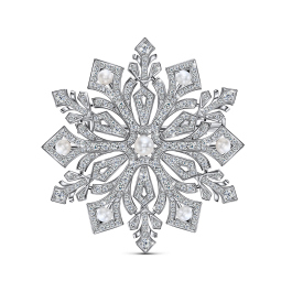 Брошь с бриллиантами и жемчугом