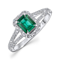 Кольцо с бриллиантами и изумрудом - фото 1 Кольцо с бриллиантами и изумрудом - фото 1