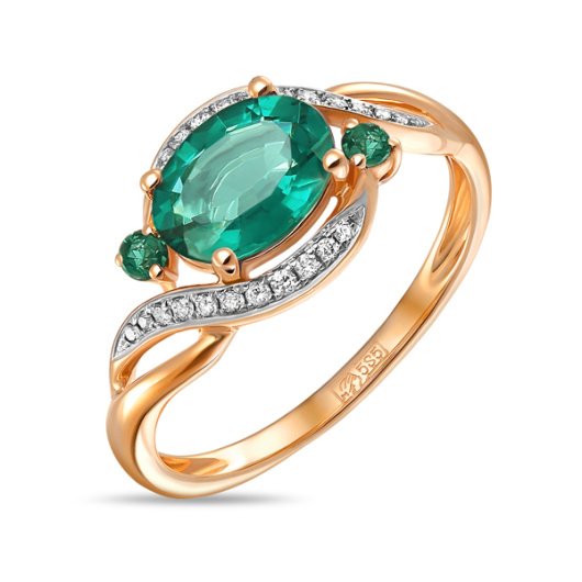 Кольцо с бриллиантами и наноситалами