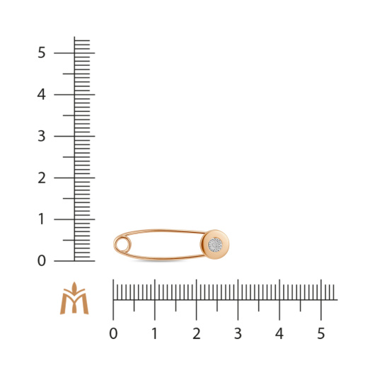 Брошь с фианитом