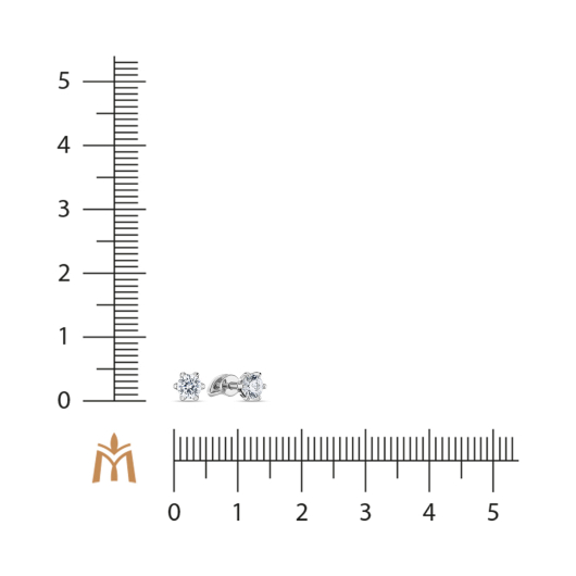 Серьги с фианитами
