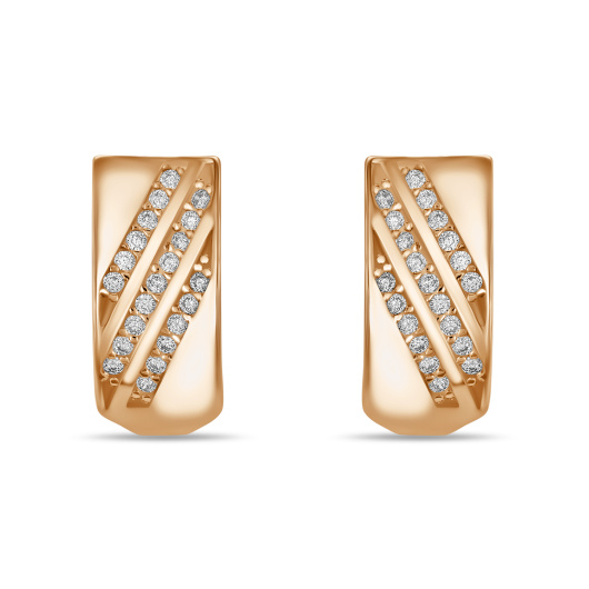 Серьги с фианитом