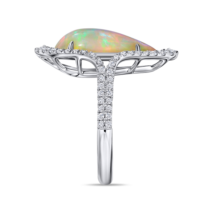 Кольцо с опалом и бриллиантами - фото 2 Кольцо с опалом и бриллиантами - фото 2