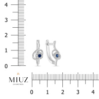 Серьги с сапфирами и бриллиантами - фото 2