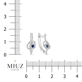 Серьги с сапфирами и бриллиантами