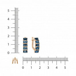 Серьги с лондон топазом