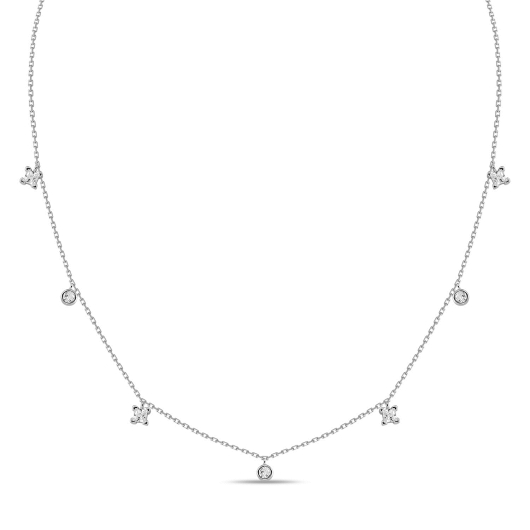 Колье с фианитами