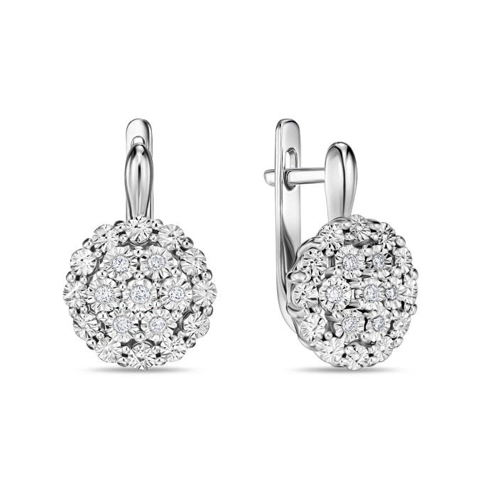 Серьги с бриллиантами - фото 1