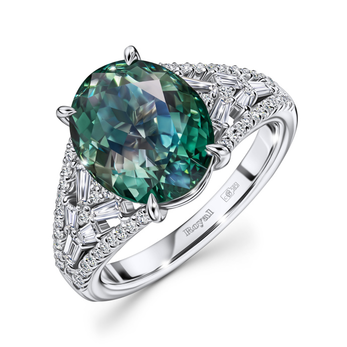 Кольцо с бриллиантами и турмалином - фото 1 Кольцо с бриллиантами и турмалином - фото 1