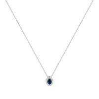 Колье с сапфиром и бриллиантом - фото 1