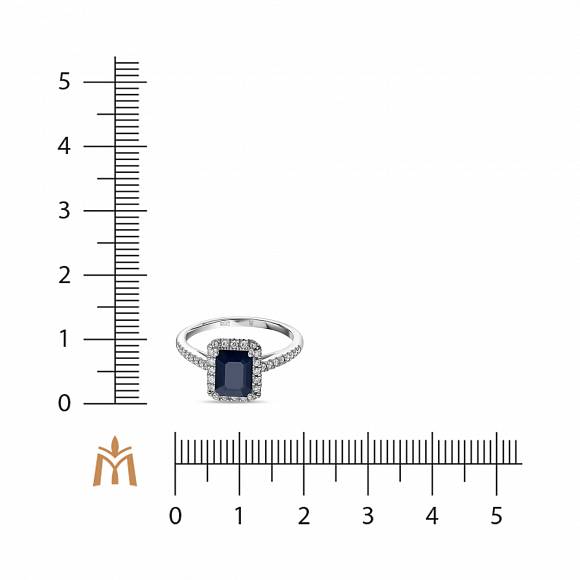 Кольцо с бриллиантами и сапфиром R01-35815SA - Фото 2
