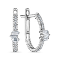 Серьги с бриллиантами - фото 1