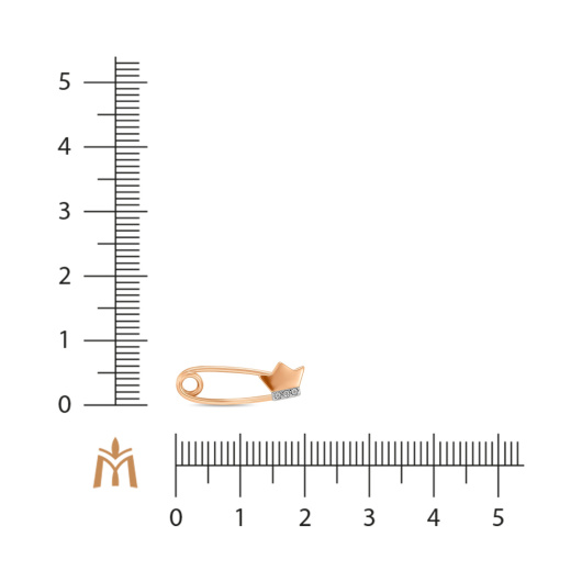 Брошь с фианитами