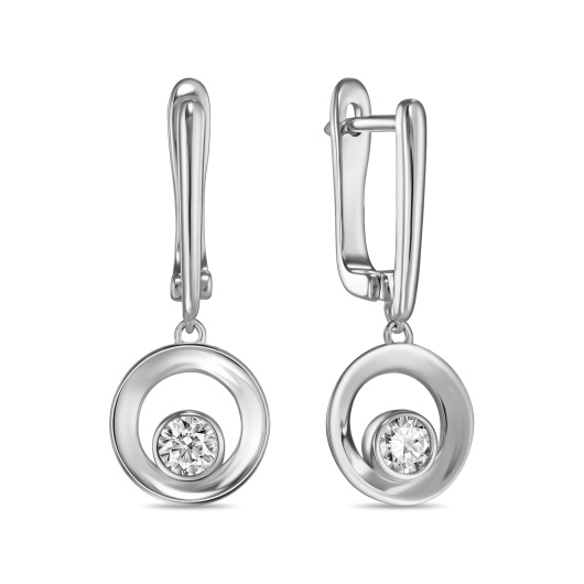 Серьги с фианитами