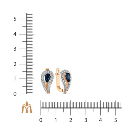 Серьги с бриллиантами и сапфирами